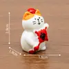 Miniatura Paisaje Lindo Gato de la Suerte Figura Muñeca Casa DIY Decoración Accesorios Tablero de Coche Pequeño Adorno