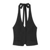 Z Estilo Europeu e Americano Transfronteiriço 2025 Novo Top Regata de Verão Feminino Slim-Fit com Gola V e Alça de Pescoço Bolinhas 2010777