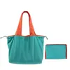 Bolsa de Compras Grande Ecológica Moda Bolsa de Ombro com Cordão Dobrável Portátil Bolsa Tote Grande Capacidade Bolsa para Supermercado