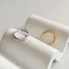 JZ69 Anillo Abierto Cruzado Irregular S925 Plata Diseño de Nicho Femenino Pulsera Personalizada Estilo Frío Europeo y Americano