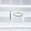 Anillo Cerrado de Aleación de Titanio Astmf-136 Colorido con Diamantes Completos G23 Titanio Rosca Interna Zirconia Súper Brillante Joyería para Piercing