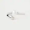Artículo de moda más vendido transfronterizo europeo y americano Anillo abierto de plata de ley S925 versátil personalizado con perla de concha redonda, simple, de alta gama, de lujo ligero