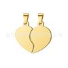 Suministro transfronterizo colgante de corazón de acero inoxidable DIY acero titanio pareja etiqueta de corazón collar amor llavero