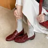 Zapatos Mocasines Plegados de Piel de Vaca de Primera Capa con Patrón de Piel de Anguila de Nicho Otoño 2026, Cómodos y Versátiles, Zapatos de Mujer de Cuero Completo a la Moda