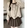 Camisa Regular de Manga Larga con Cuello Volante Estilo Coreano Personalizada para Mujer 2026 Otoño Nuevo Talla Grande Chicas Gorditas Top Reductor de Edad Súper