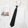 Larga y corta, cremallera fácil para perezosos, corbata negra para hombres y mujeres, ropa formal, casual, JK, todo partido, manos libres, corbata negra