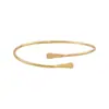 Pulsera Metálica Abierta Popular Europea y Americana Transfronteriza con Bordes Aplanados en Ambos Extremos Pulsera Punk Simple Joyería para Mano Al por Mayor