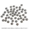 Antiguo soporte de flores hueco de aleación de plata, tapa de cuentas, tapa de cuentas, antiguo DIY, horquilla de paso, accesorios de corona