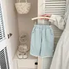 Conjunto de Verão para Bebê Menina em Tricô Torcido Polo Manga Curta Macacão de Bebê Poá Jeans Renda Calça Wide Leg