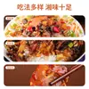Carne curada y verduras de la abuela como guarniciones para acompañar las comidas, pepinillos pequeños especiales de Hunan, rábano seco casero cultivado en la granja mezclado con arroz, verduras en salsa de chile