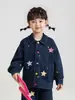 Chaqueta de Mezclilla con Solapa de Moda para Niñas Wuli Bu Yi 2026 Nueva Llegada de Otoño Top Holgado Transpirable y Amigable con la Piel para Niños