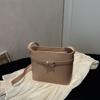 Bolso Bucket Simple Texturizado Color Dopamina de Moda Versátil Casual Diseño Nicho Bolso Cruzado