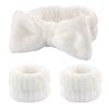 Diadema Transfronteriza, Pulseras para Lavado de Cara, Pulsera de Vellón de Coral, Diadema Absorbente de Agua para Lavado de Cara, Juego de Tres Piezas de Pulseras