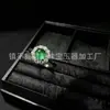 Anillo de estilo chino nuevo con incrustaciones de calcedonia verde hielo plateado al por mayor, anillo abierto de jade verde brillante para mujer, joyería