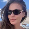 Nuevas Gafas de Sol de Verano para Mujer Estilo Ojo de Gato con Protección Solar, Gafas de Sol con Templo de Nudo de Cuerda de Metal Estilo Europeo y Americano Transfronterizo