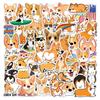 110 hojas serie de animales lindos pegatinas de graffiti de corgi para maletero de coche, vaso de agua, pegatinas impermeables al por mayor