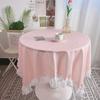 Atacado de fábrica toalha de mesa de renda cor sólida estilo ins tecido mesa de jantar escrivaninha de estudante mesa de centro nórdica peça única