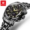 Fábrica de relojes de la marca Oli Time, cronógrafo deportivo multifuncional, reloj de comercio exterior transfronterizo, reloj impermeable para hombre, reloj para hombre