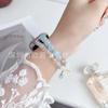 Para Apple Watch Apple Watch Mariposa de Jade Doble Fila con Perlas Moda Bucle Único Correa de Reloj para Mujer