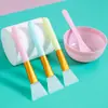Conjunto de Tigela para Máscara, Conjunto de Duas Peças de Espátula para Máscara, Ferramentas de Beleza DIY, Máscara Suave para Salão de Beleza, Máscara de Banho Marinha, Tigela Pequena de Beleza