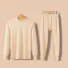 Conjunto de ropa interior térmica de otoño para hombre de la marca Source, algodón puro, fino, cálido, cuello redondo, talla grande, para mediana edad y mayores, venta al por mayor y entrega directa