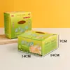Caixa de Embalagem para Pastel de Castanha sem Dobras, Caixa Sacola para Pastel de Castanha e Bolo de Feijão Mungo, Caixa de Papel para Pastel de Flocos de Neve, Material Ecológico