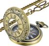 Reloj de Bolsillo de Cuarzo al por Mayor Estilo Pastoral Vintage Romano Hueco Reloj de Bolsillo Accesorios para Ropa de Hombre y Mujer Reloj de Cuarzo