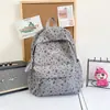 Mochila Dulce Versátil Estilo Coreano Ins con Gran Capacidad, Lazo de Pana, Bolso Escolar Ligero para Estudiantes Mujeres