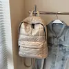 Nueva y popular mochila de algodón para mujer, informal, combinable, de gran capacidad, ligera y con gran capacidad.