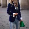 Novedades Primavera 2026 Sitio Independiente de Amazon Ebay Estilo Europeo y Americano Elegante Blazer de Terciopelo Ajustado