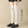 Calcetines Negros para Mujer, Calcetines de Compresión para Pantorrilla Otoño e Invierno, Calcetines Largos Hasta la Rodilla de Aspecto Adelgazante, Calcetines Largos JK para Muslo con Zapatos Pequeños de Cuero