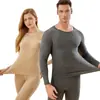Ropa interior térmica de cachemira y seda para mujer, ropa base, ropa y pantalones de otoño, traje de estudiante para hombre con felpa, otoño e invierno, venta al por mayor