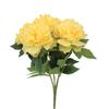 Simulación Flor de Peonía de 5 cabezas grandes Vestido para el hogar flor falsa accesorios para sesión de boda flor de seda Ramo de Peonías Chinas al por mayor