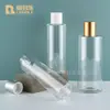 Fabricante 150ml 200ml 300ml Botella de Plástico PET Hombro Plano Transparente Botella para Agua Emulsión Material de Empaque Cosmético Botella Vacía