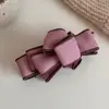 Presilha Banana de Lã Coreana com Laço para Cabelo Feminino na Parte de Trás da Cabeça, Grampo, Presilha Vertical para Rabo de Cavalo, Acessório de Cabelo