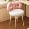 Cadeira com Encosto Estilo Creme Celebridade da Internet Cadeira de Maquiagem com Laço Penteadeira Banqueta de Manicure Banqueta de Maquiagem Cadeira Borboleta Feérica