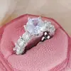 Desejo transfronteiriço AliExpress novo anel mais vendido Europa e Estados Unidos popular nobre princesa anel com diamante incrustado fabricantes r6014