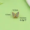 Venta Directa de Fábrica de Accesorios para Pulseras de Mariposa Esmaltadas Chapadas en Oro que Conservan el Color, Espaciadores de Cuentas para DIY y Accesorios al por Mayor