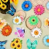 36 Decorações de Madeira Margarida Primavera e Verão Girassol Decorações de Madeira Penduradas para Decorações de Árvore Pequena