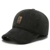Gorra de otoño e invierno para hombre, forrada de polar, gorra cálida para mediana edad y ancianos, gorra protectora para las orejas de abuelo, gorra de béisbol de lana versátil