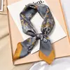 Pañuelo cuadrado pequeño de 70x70cm pañuelo de seda para mujer Primavera Otoño Invierno combinación con camisa decoración profesional pañuelo protector del cuello pañuelo fino