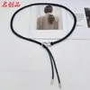 Novo Original em estoque Outono e Inverno Corda de Couro Corda de Cintura Moda Nicho Corda de Couro Preto Simples Fábrica de Origem Quantidade