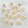 Cuentas Cuadradas Pequeñas con Forma de Rombo Coloridas Chapadas en UV de Alta Transparencia DIY Abalorios Cadena para Teléfono Cuentas Espaciadoras Material para Llavero Accesorios Cuentas de Color Mezclado