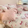 Serie Súper Popular de Gato Kt de Antarctic Algodón Lavado Artesanal para el Hogar Juego Doble de Cuatro Piezas Juego Individual de Tres Piezas para Dormitorio