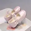 Zapatos de Cuero con Perlas de Moda para Niñas 2026 Otoño Nuevos Suela Suave Tacón Bajo Zapatos de Princesa para Niños Mayores