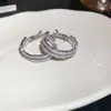 Pendientes de Zirconia de Lujo en Forma de C, Estilo Suave, Pendientes de Diseño Único, Pendientes Versátiles para el Viaje Diario, Venta al por Mayor
