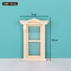 1:12 Casa de muñecas arriba y abajo Ventana de empuje Casa de muñecas Mini Puerta y Ventana DIY Accesorios Estilo Europeo Ventana Lisa de Techo Alto