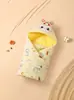 Manta Receptora para Recém-Nascido Swaddle Algodão Puro Roupas de Swaddle Outono/Inverno Espessadas Suprimentos para Bebê Sala de Parto Swaddle Anti-Susto