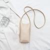 Bolsa Simples Texturizada para Celular para Mulheres 2025 Verão Novo Versátil Nicho Bolsa de Ombro Leve Casual Mini Bolsa Transversal