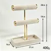 Soporte de Joyería en Forma de T de Terciopelo de Fábrica Estante de Almacenamiento para Collares, Pulseras, Anillos Accesorios de Joyería Exhibición Accesorios de Exhibición Venta al por Mayor